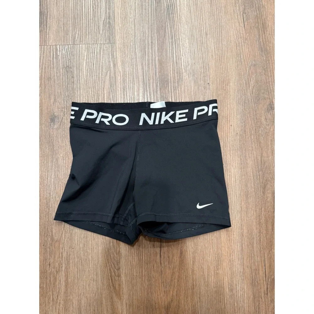 Nike Pro Dri-FIT Womens Black Compression Shorts Size M 3 Inch Inseam 157
